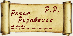 Persa Pejaković vizit kartica